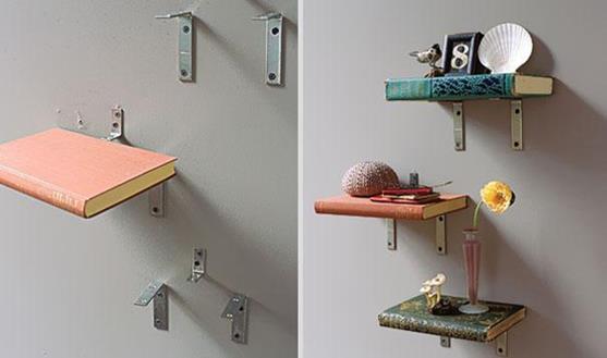 5 estanterías originales hechas con objetos reciclados