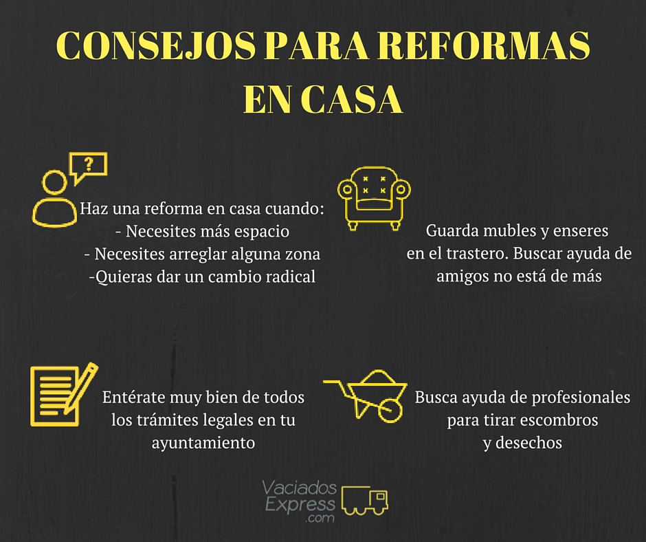 Consejos para realizar reformas en casa vaciados de casas express