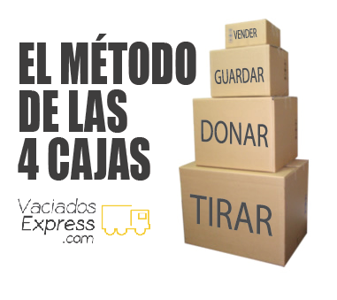 Ordenando la casa con el método de las 4 cajas vaciados de casas express