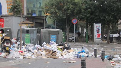 Sin huelga de basuras en Madrid vaciados de casas express